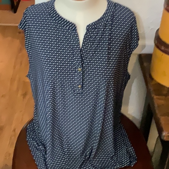 🔥HOT Anne Klein Beautiful Navy & White Top Size 2XL NWT Retail $69 LAST ONE - Picture 5 of 6